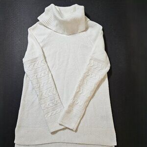 Textured Knit Cowl Neck Tunic Sweater XS